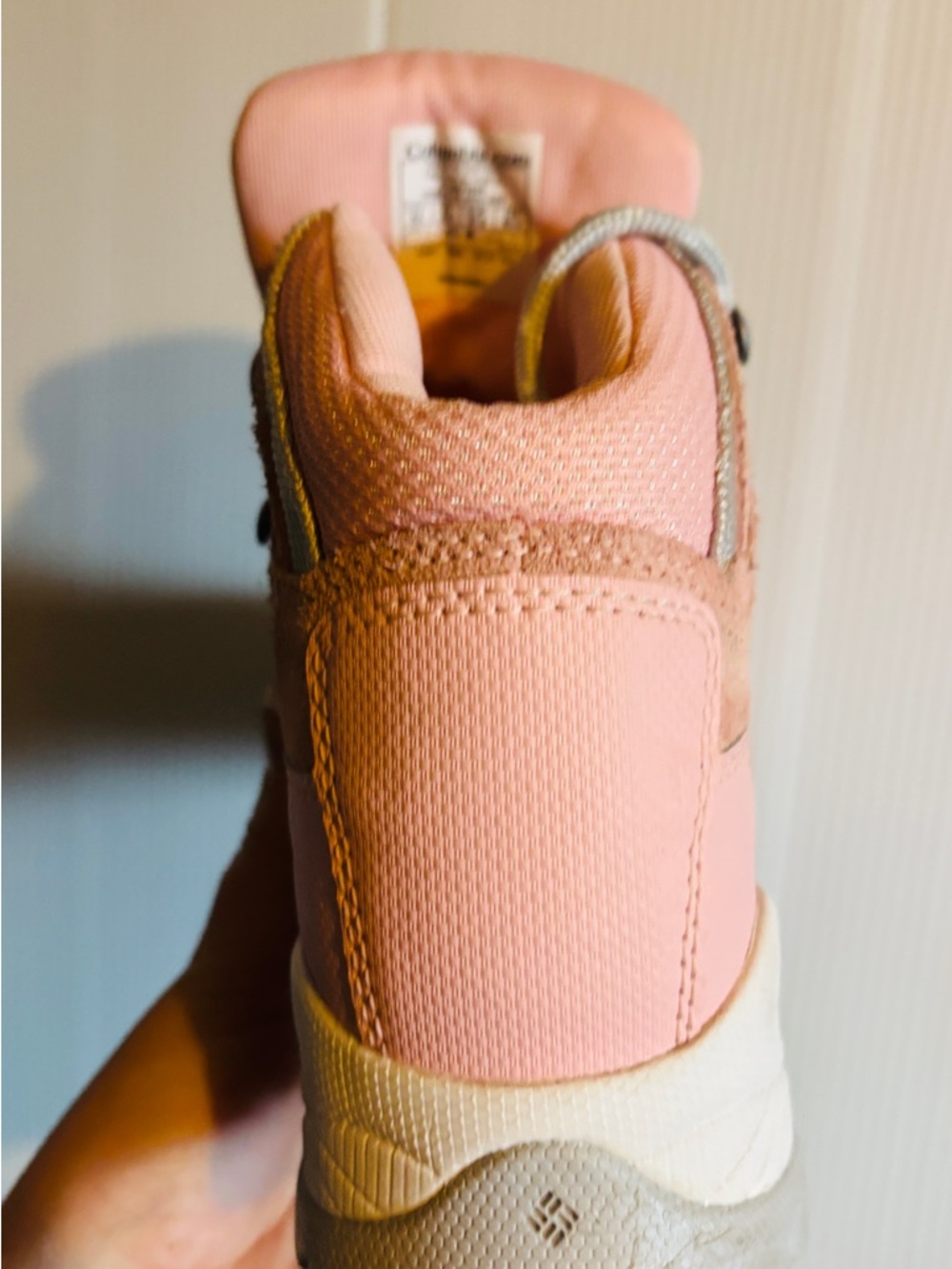 New Columbia Rose-Pink Suede Outdoor hiking Boots size 6 1/2 - Picture 10 of 11